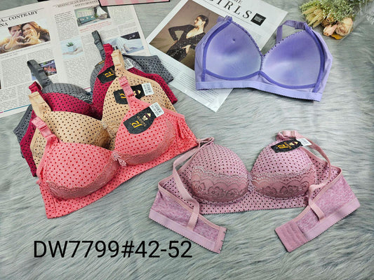 Polka dot lace bras for women in assorted colors – sizes 42-52 – Kliqpik lingerie Kuwait