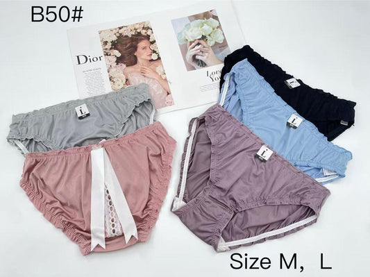 Women's B50# cotton panties pack of 2 in assorted colors (Size M, L)