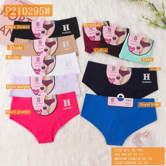 P210295# H Fashion seamless panties pack of 2 in assorted solid colors