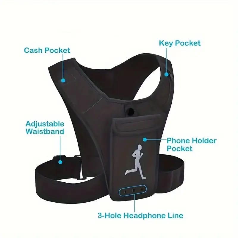 Nuoyi Miao Lightweight Running Vest with Phone Holder & Storage Pockets