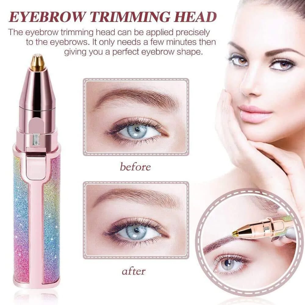 2 in 1 Rechargeable Eyebrow Trimmer & Shaver for Ladies – USB Charging