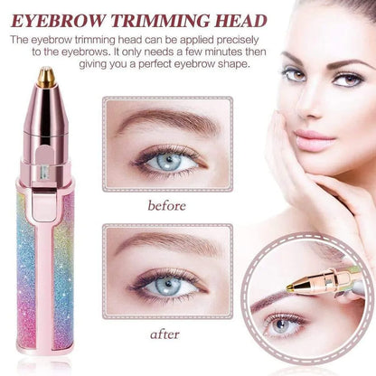 2 in 1 Rechargeable Eyebrow Trimmer & Shaver for Ladies – USB Charging