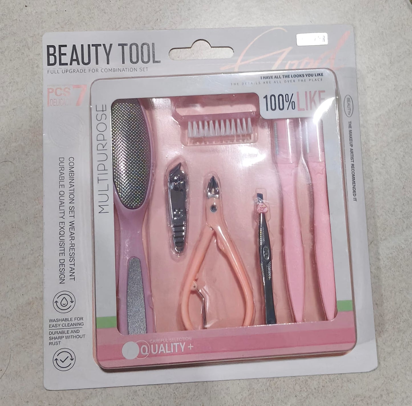 7-in-1 Multipurpose Beauty Tool Set – Manicure, Pedicure & Facial Grooming Kit
