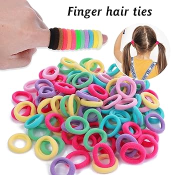 100 Pieces Colorful Hair Ties for Kids – Soft Elastic Bands in Jar