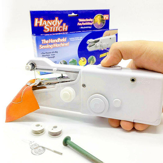 Handy Stitch handheld sewing machine with box packaging – portable and cordless