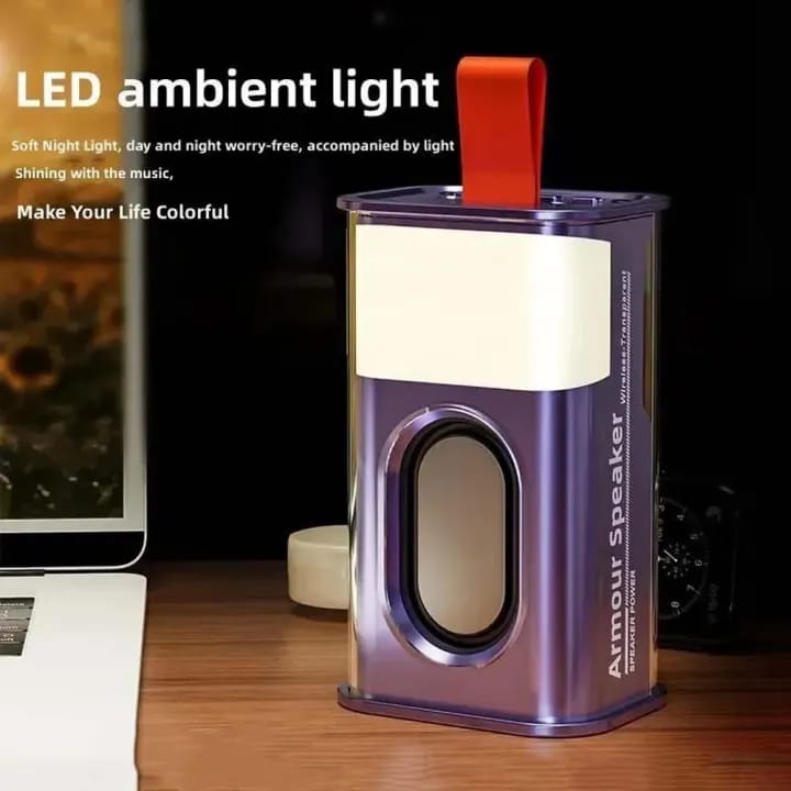 Portable Bluetooth Speaker 5W – 360° Surround Sound with Light Effects