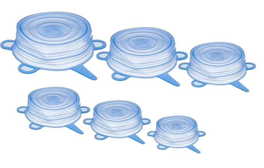 Super Stretch Silicone Lids – 6 Piece Set for Bowls & Containers