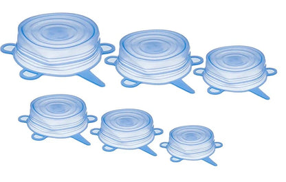 Super Stretch Silicone Lids – 6 Piece Set for Bowls & Containers