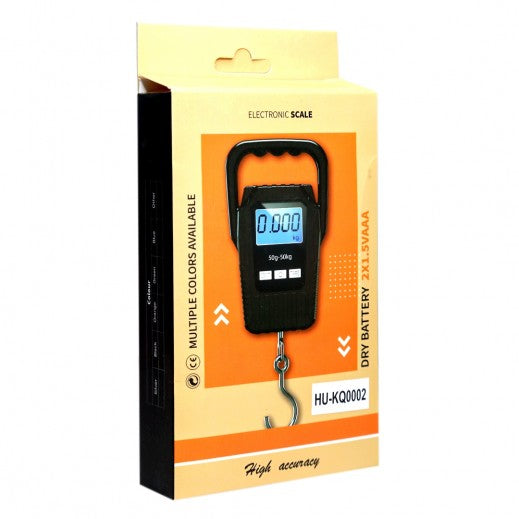 Electronic Hanging Scale HU-KQ0002 with LCD Display and Hook – 50kg Capacity