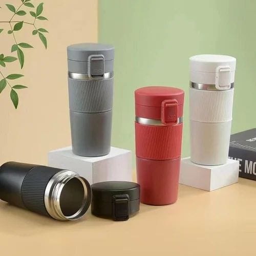 Vacuum Tumbler Mug with Rubber Grip – 450ml