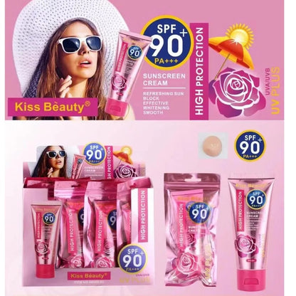 Kiss Beauty High Protection Sunscreen Cream SPF 90+ – 60ml