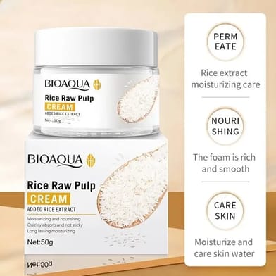 Bioaqua Rice Raw Pulp Cream – Moisturizing & Nourishing – 50g