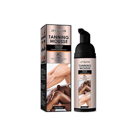 Jaysuing Tanning Mousse bottle and packaging – streak-free, quick-dry, natural tan
