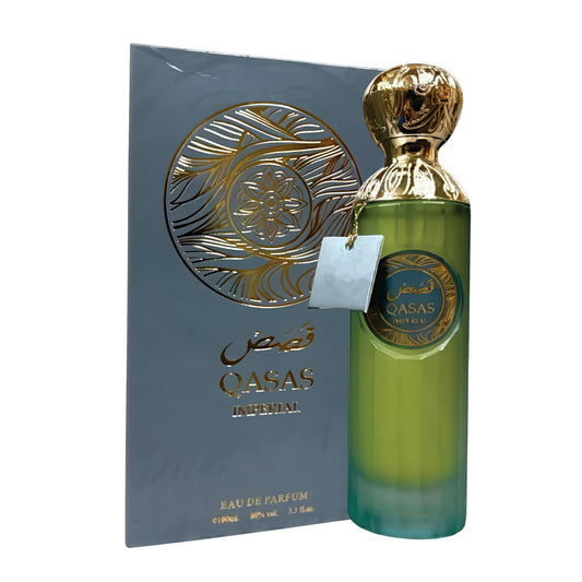 Qasas Internal Eau de Parfum 100ml bottle with gold cap and luxury box