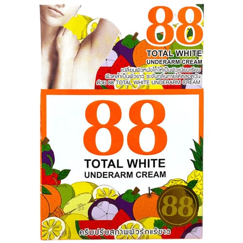 88 Total White Underarm Cream packaging with fruits design