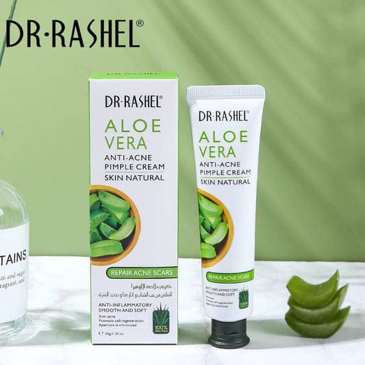 Dr. Rashel Aloe Vera Anti-Acne Pimple Cream 25g tube with packaging