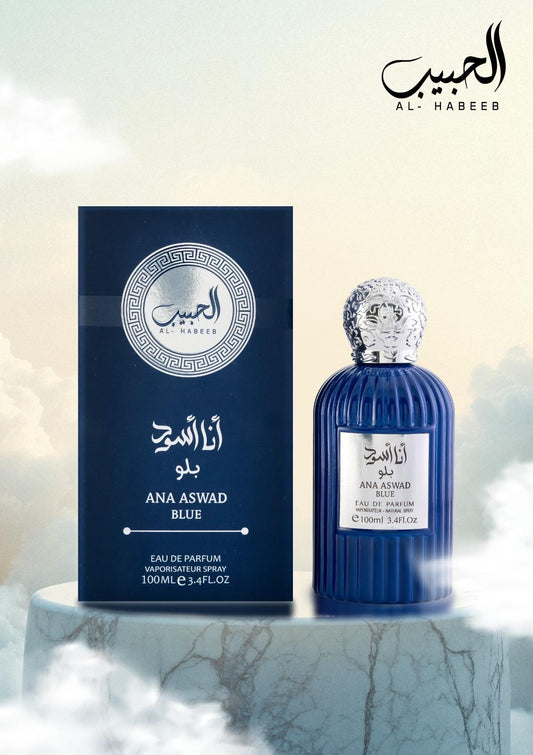 Ana Aswad Blue Eau De Parfum 100ml bottle by Al Habeeb