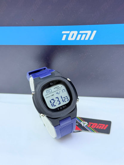 TOMI Digital Round Dual Time Watch – Assorted Colours