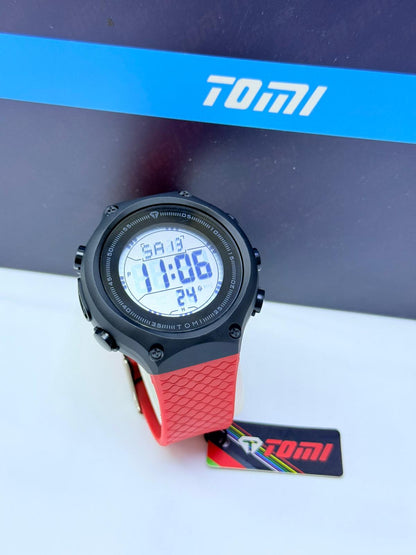 Tomi Full Digital Sports Watch – Textured Strap Collection