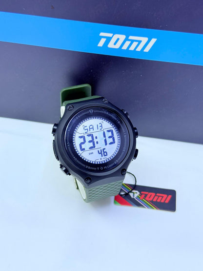 Tomi Full Digital Sports Watch – Textured Strap Collection