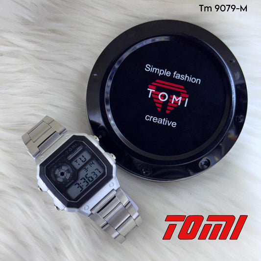 TOMI TM 9079-M Digital Stainless Steel Watch – Assorted Colors
