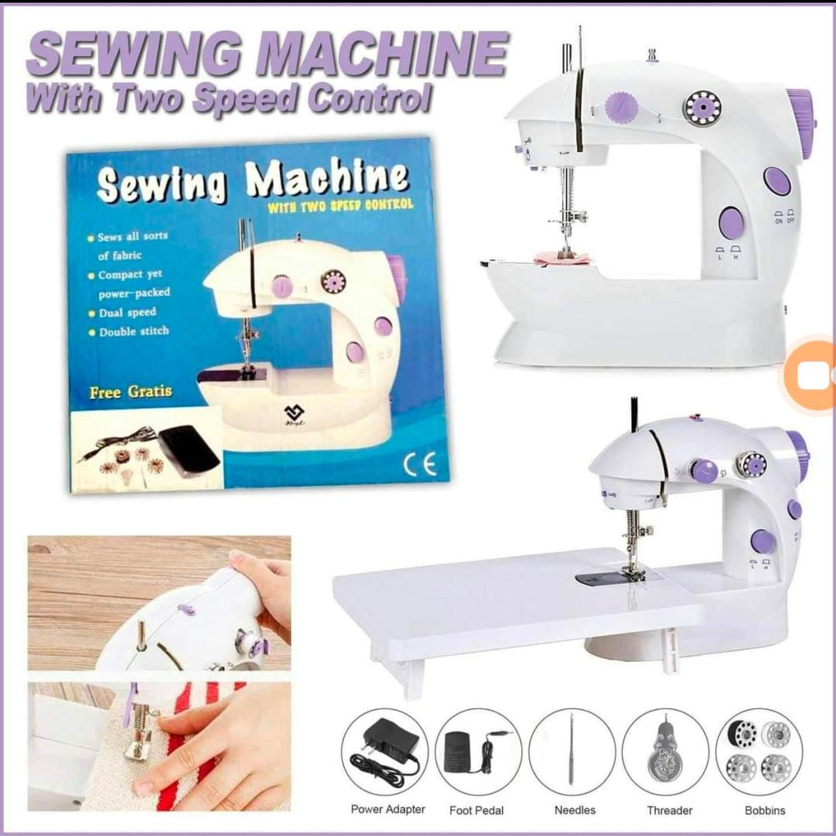 Electric Mini Machine Mini Electric Sewing Machine – Beginner Friendly – kliqpik