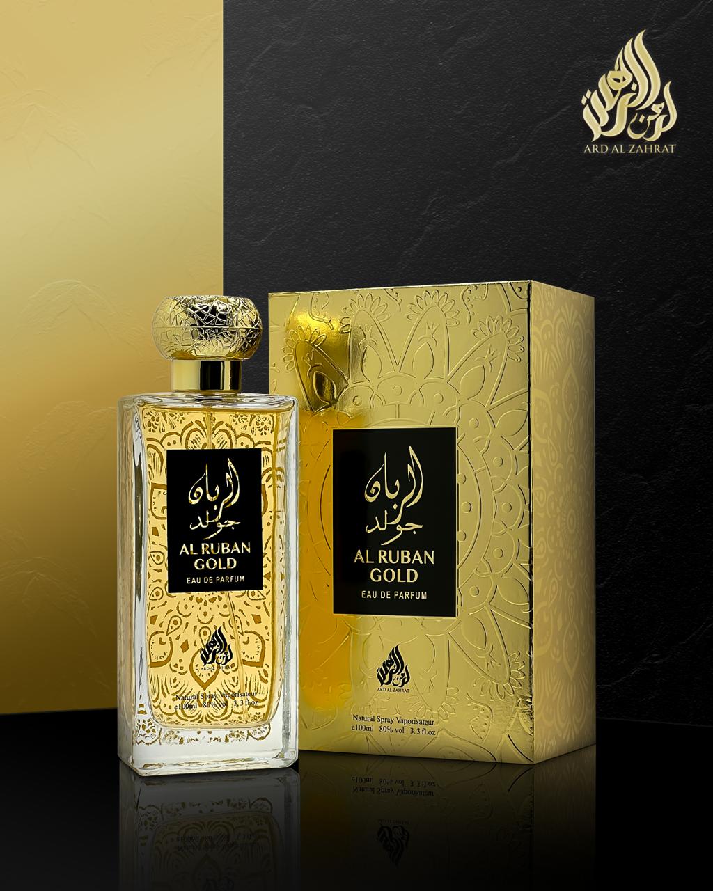 Ard Al Zahrat Al Ruban Gold Eau de Parfum 100ml bottle
