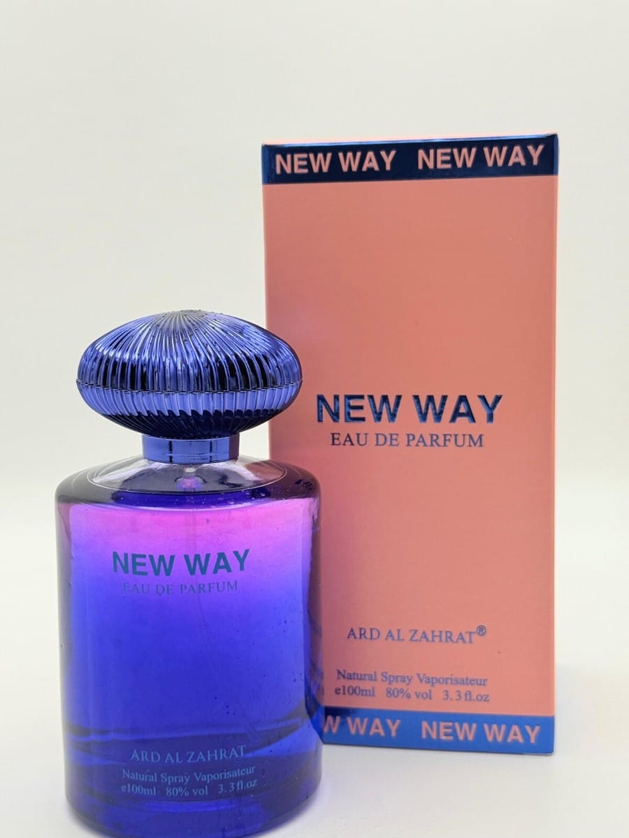 New Way Eau de Parfum by Ard Al Zahrat 100ml natural spray bottle with packaging
