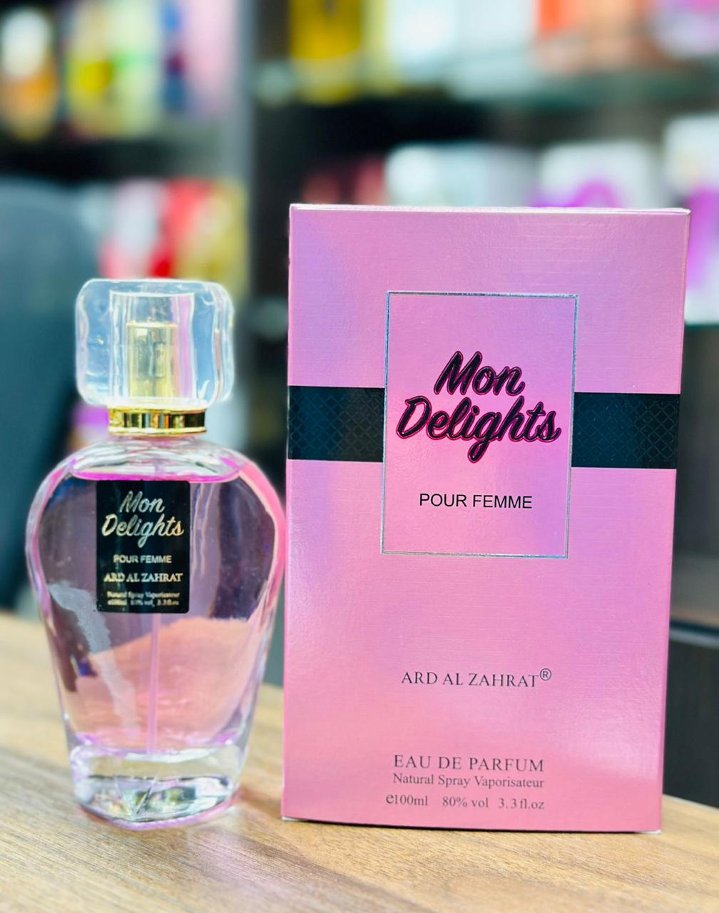 on Delights Pour Femme Eau de Parfum 100ml bottle with packaging