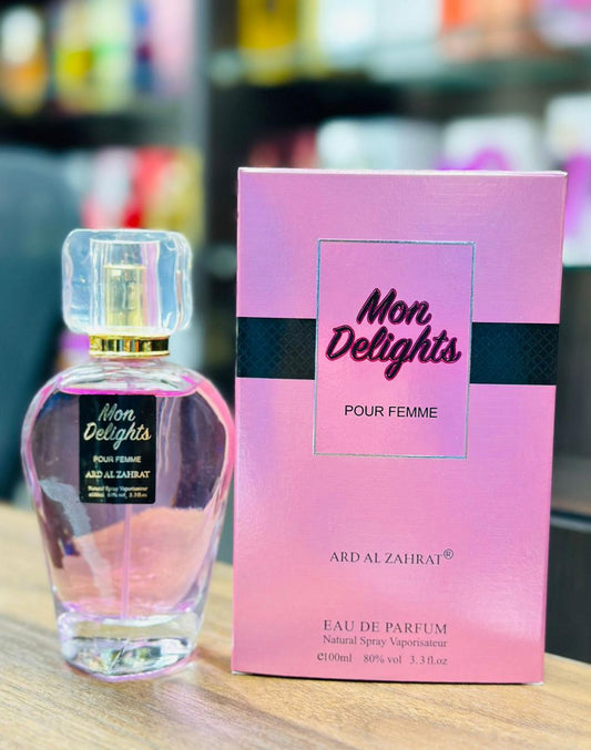 on Delights Pour Femme Eau de Parfum 100ml bottle with packaging
