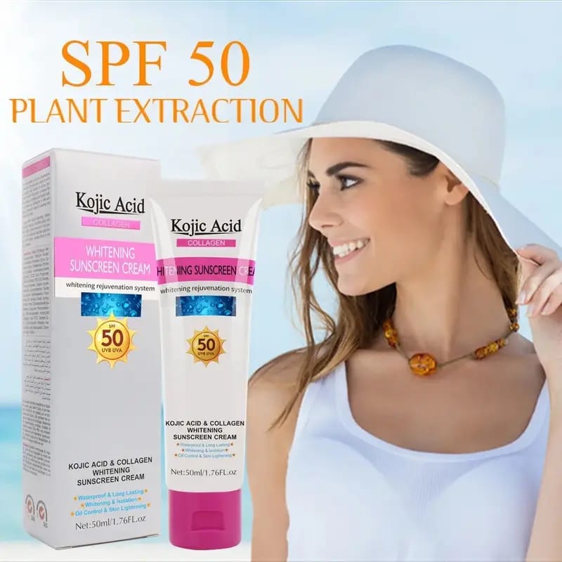 Kojic Acid Collagen Whitening Sunscreen Cream – 50ml