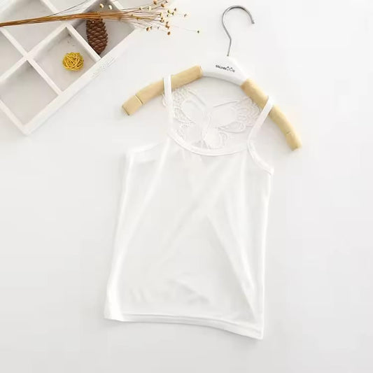 Girls’ Butterfly Lace Crop Top