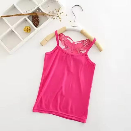 Girls’ Butterfly Lace Crop Top