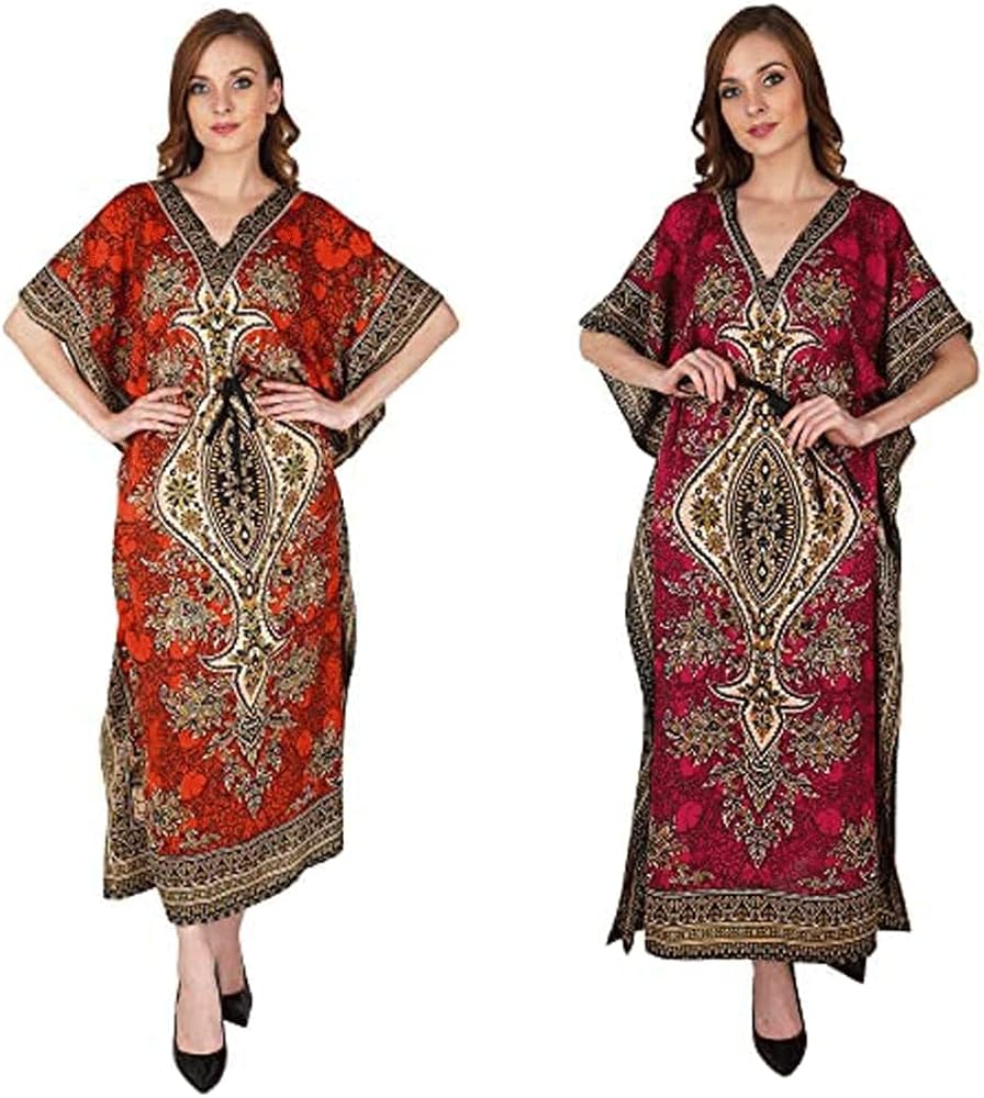 Women's Long Kaftan Maxi Caftan Dress Gown Top Night Dress