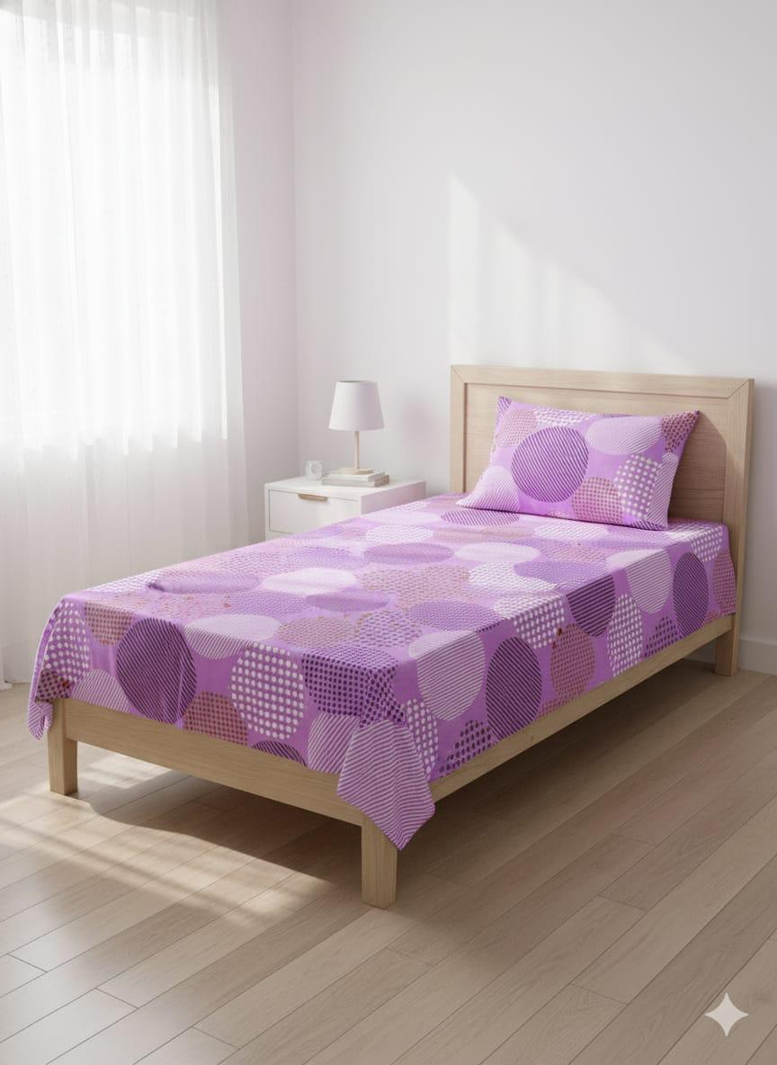 Jaipur Pride floral print cotton reversible dohar single bed with bedsheet and pillowcover