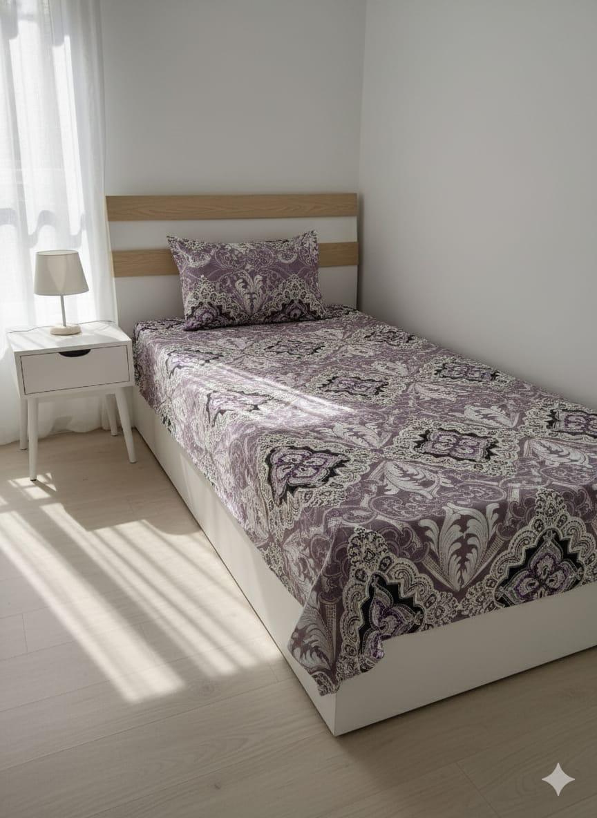 Jaipur Pride Floral Print Cotton Reversible Dohar – Single Bed (With Bedsheet & Pillowcover Pack of 1)