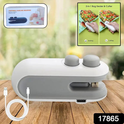 Portable mini heat sealer for snack bag resealing