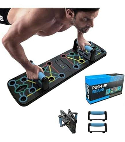Foldable Push-Up Board – Color-Coded Strength Training System