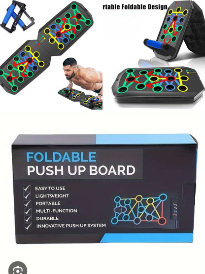 Foldable Push-Up Board – Color-Coded Strength Training System
