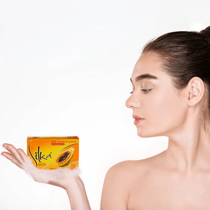 Silka Papaya Soap – 135g (3 pieces)