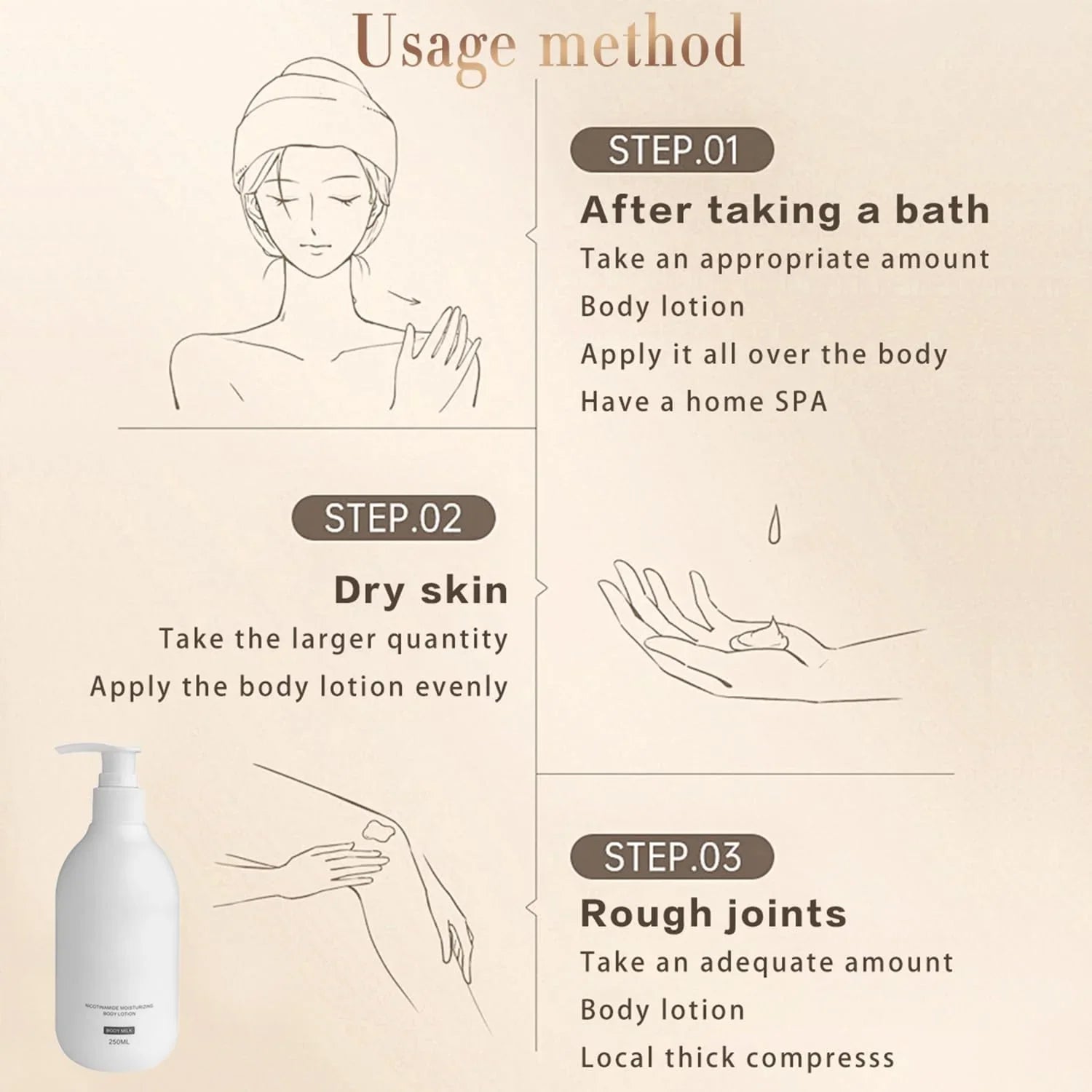 Hally Nicotinamide Moisturizing Body Lotion - 250ml