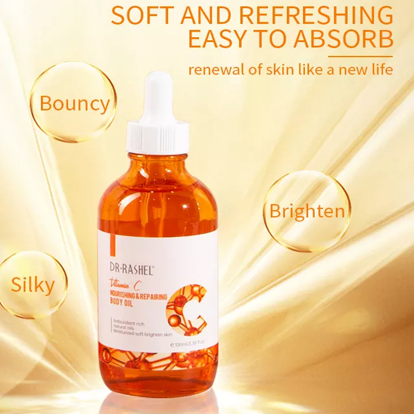 Dr.Rashel Vitamin C Nourishing & Repairing Body Oil - 100ml