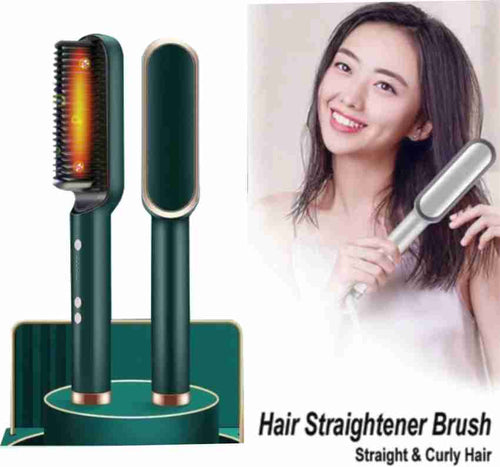 Electric Hair Straightening Comb – Heated Styling Brush