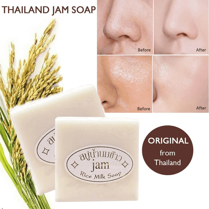 Jam Natural Rice Milk Soap 65g available in Kuwait - Kliqpik