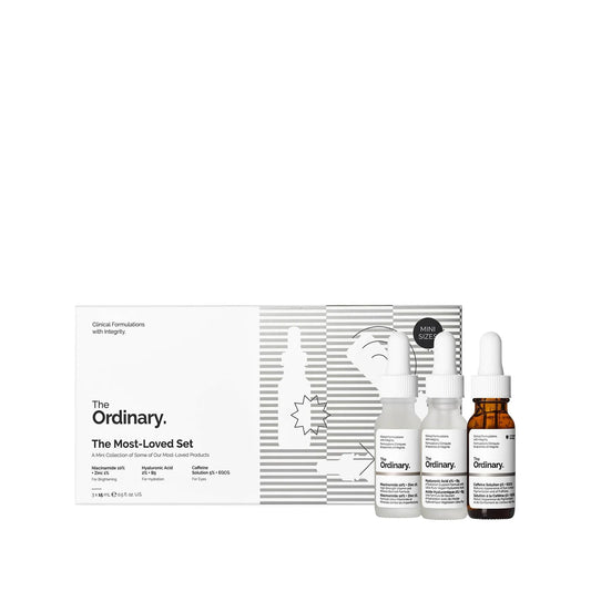 The Ordinary The Most-Loved Set , (Niacinamide 10% + Zinc 1% (15ml) +Hyaluronic Acid 2% + B5 (15ml) +Caffeine Solution 5% + EGCG (15ml) )