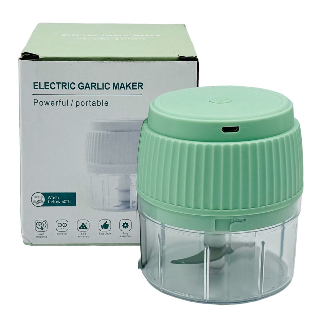 Portable electric garlic maker.