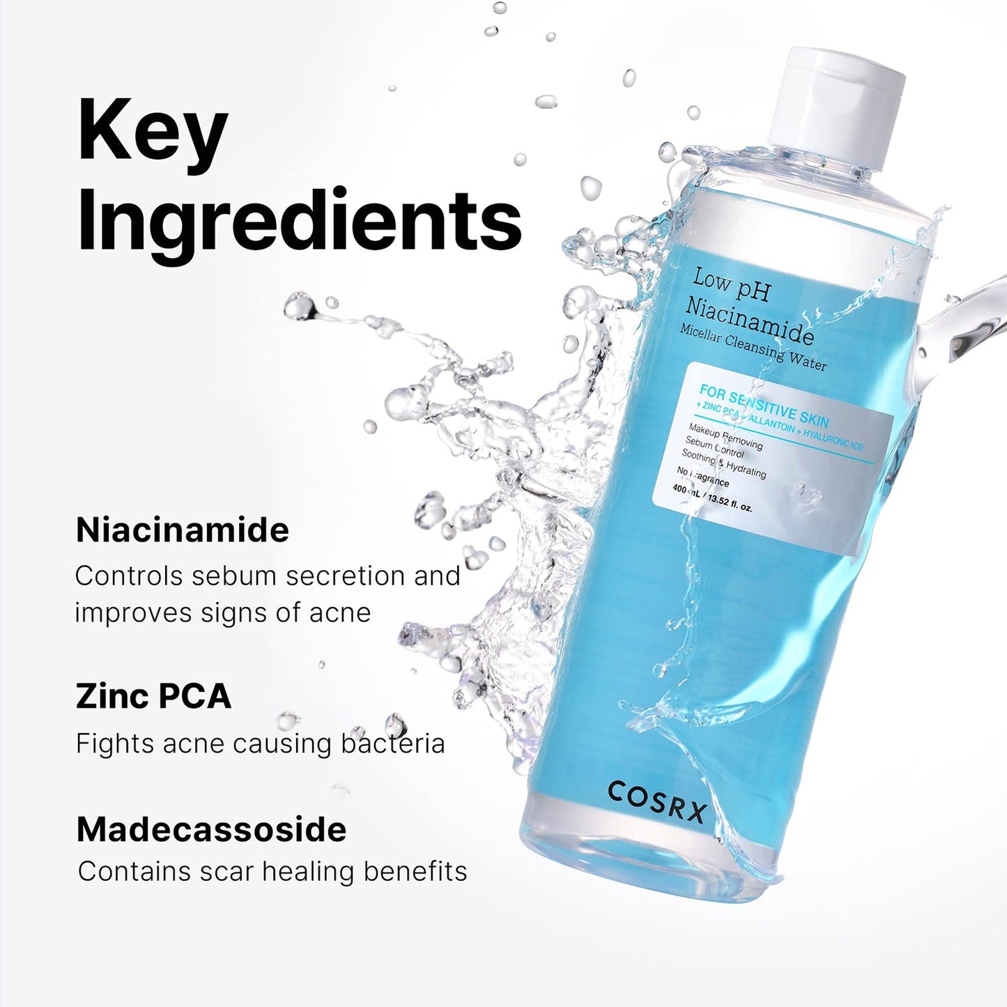 Cosrx Low pH Niacinamide Micellar Cleansing Water - 400ml