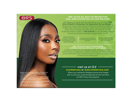 ORS Olive Oil Full Application No-Lye Hair Relaxer Extra Strength package details