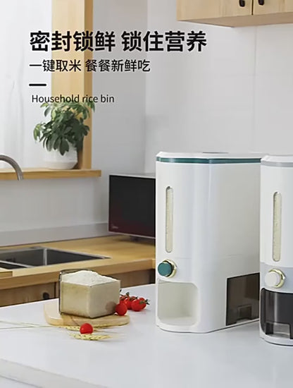 Rice Storage Container JC-2813 – One-Key Control, Large Capacity