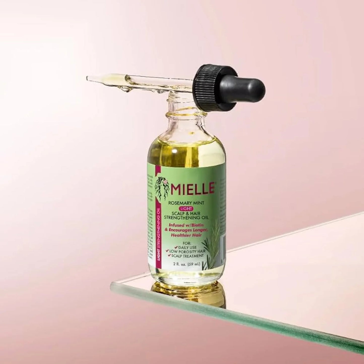 Mielle Organics Rosemary Mint LIGHT Scalp & Hair Strengthening Oil - 59 ml.